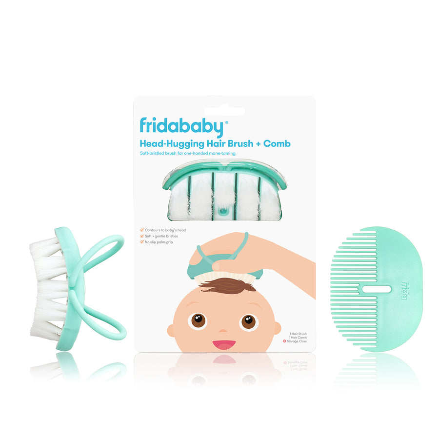Frida Baby - Head-Hugging Hairbrush + Comb Set Baby Head-Hugging Hairbrush + Styling Comb Set 810028770775
