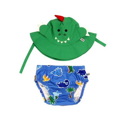 Ensemble couche de bain et chapeau de soleil pour bébé UPF50+