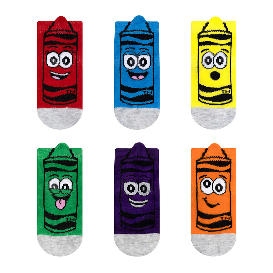 Robeez - Crayola - 6pk Infant Socks - Silly Crayons - 6-12M Crayola - 6 Pack Infant Socks - Silly Crayons 197166000781