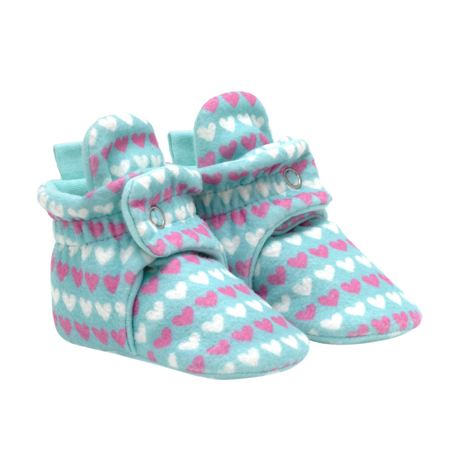 d - Ro+Me - F22 - Snap Bootie - Hearts - Turquoise - 0-3M Ro+Me by Robeez - Snap Bootie - Hearts - Turquoise 730838980518
