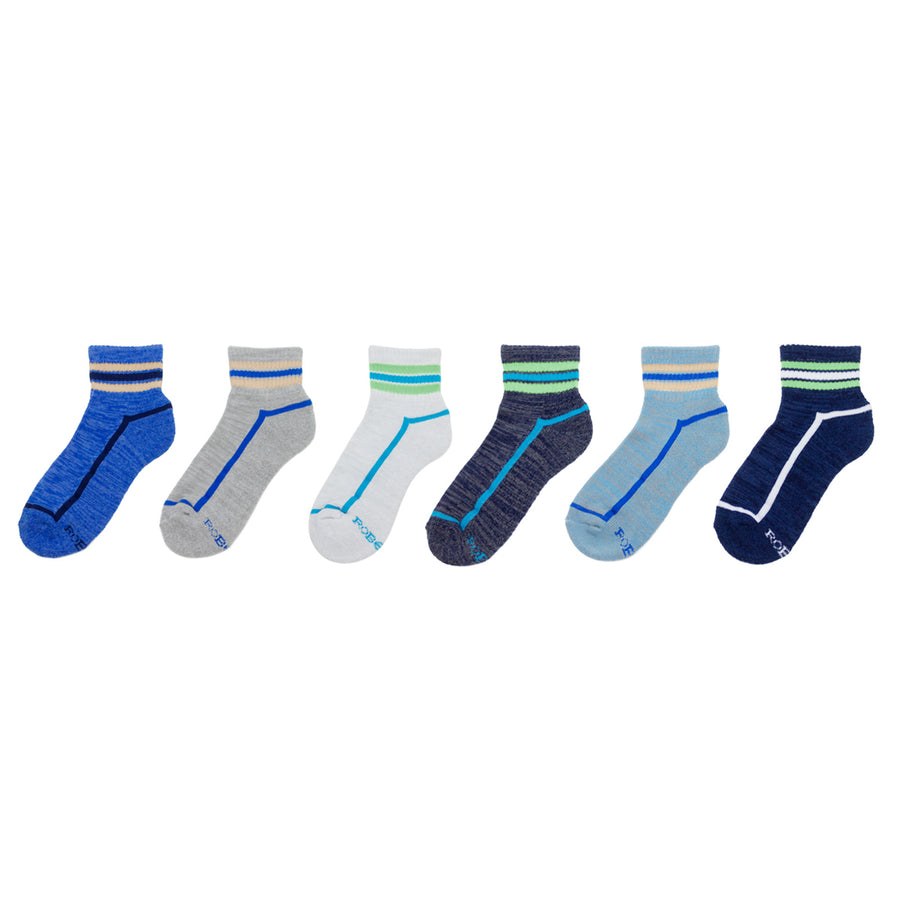 Robeez - S24 - 6pk Kids Socks - Free Run Blue - 5-6.5 S21 - Kids Socks - Free Run Blue 730838898424