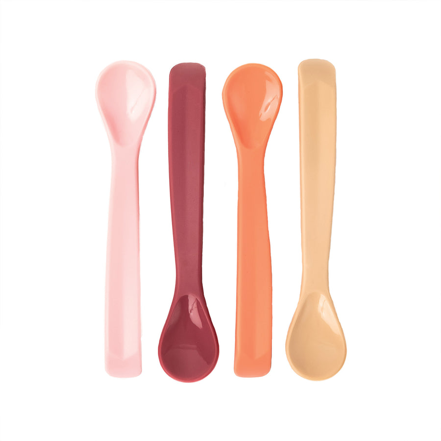 Tiny Twinkle - Silicone Spoon 4PK - Pink Red Orange Silicone Spoon 4PK - Pink Red Orange 810027531131