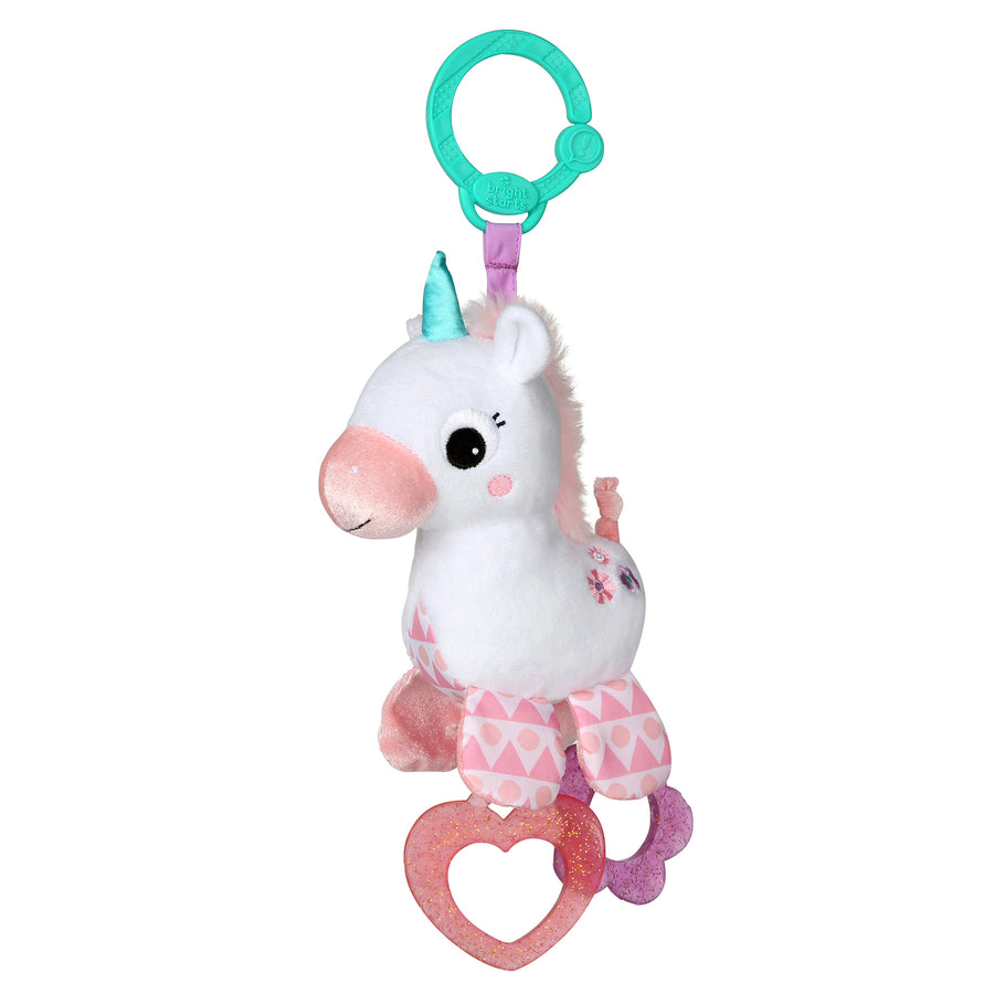 Bright Starts On-The-Go Toy Sparkle + Shine Unicorn Chime Along Friends - On-the-Go - Unicorn 074451111226