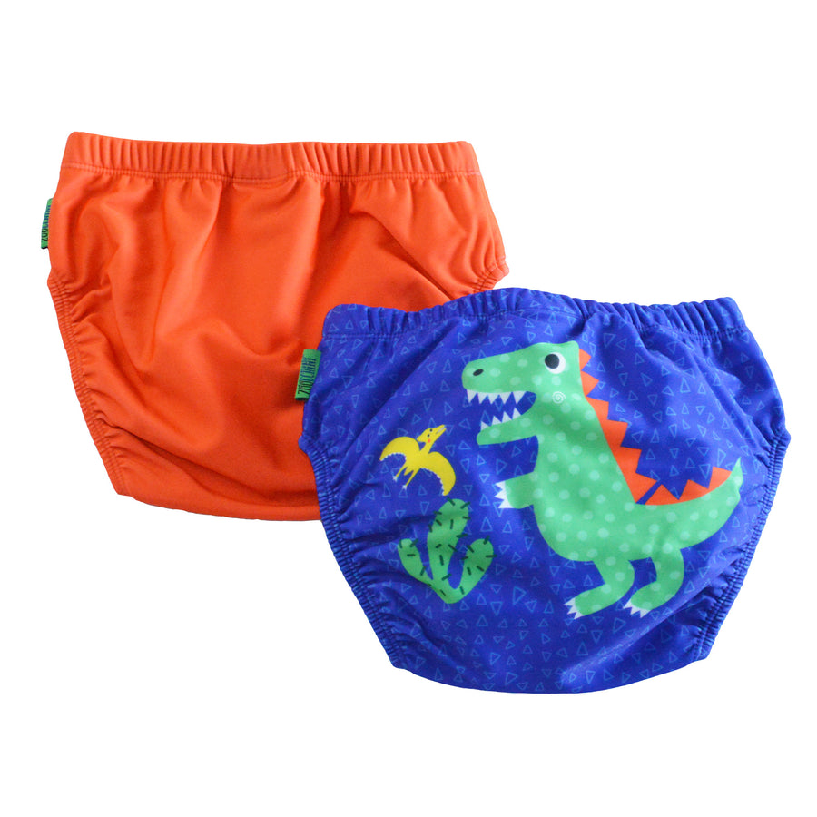 ZOOCCHINI - Knit Swim Diaper 2 Pc Set Dinosaur 2T-3T Baby-Toddler Knit Swim Diaper 2 Piece Set - Dinosaur 810608034068