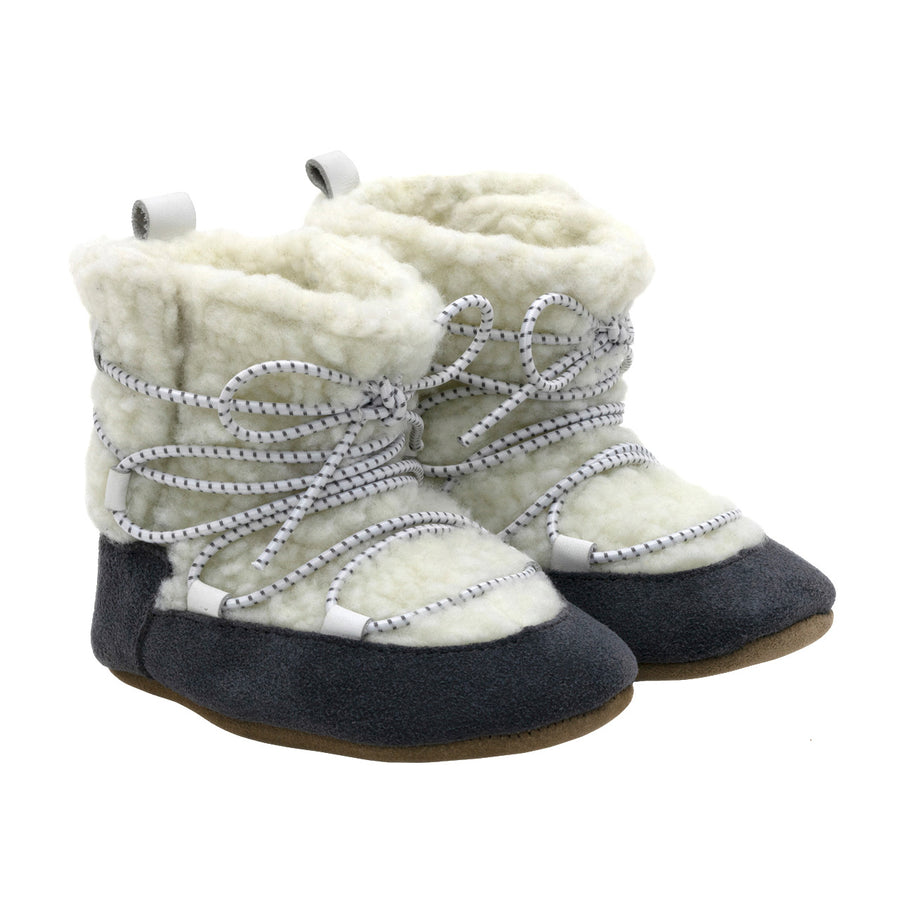 d - Robeez - F22 - Boots -Rockies Lace-Charcoal Sherpa-6-12M F22 - Boots - Rockies Lace Ups - Charcoal Sherpa 730838973275