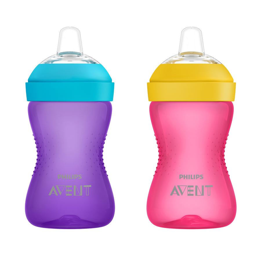Philips Avent - My Grippy Spout Cup 10oz 2pk PinkPurple r792 My Grippy Sippy Spout Cup - 10oz - Pink/Purple - 2 pack 075020070838