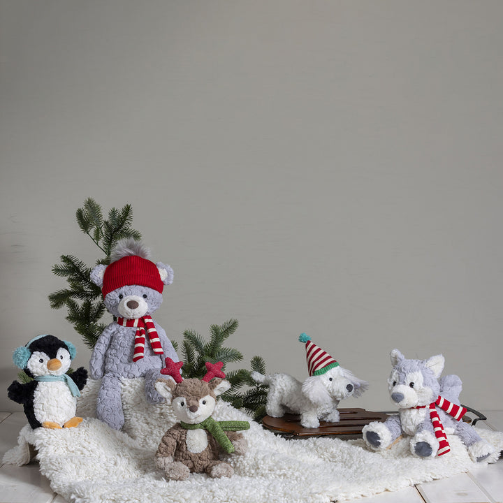 Pâte à modeler de Noël - Teckel avec chapeau