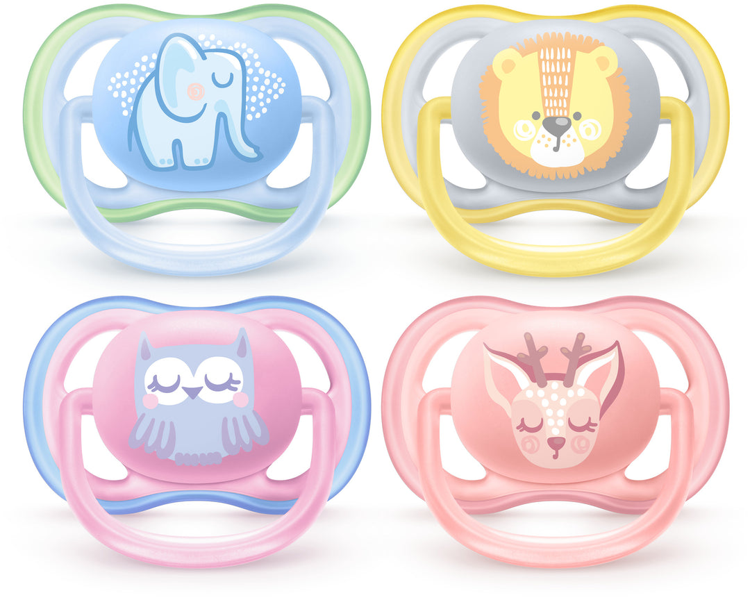 D - Philips Avent - Ultra Air Pacifier 2pk 0-6M Rw08558+9 Ultra Air Pacifier - 0-6M - Assorted Animals - 2 pack 75020093202