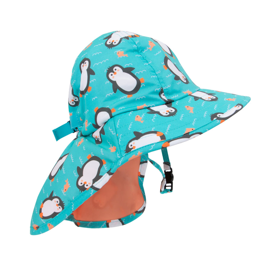 ZOOCCHINI - Baby-Toddler Cape Sunhat - Penguin 2-4y UPF50+ Baby-Toddler Cape Sun Hat - Penguin 810608034006