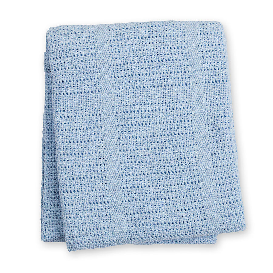 Lulujo - Cellular Blankets Cotton - Blue Cellular Blankets - Blue 628233457523