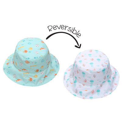 Reversible Kids UPF50+ Patterned Sun Hat