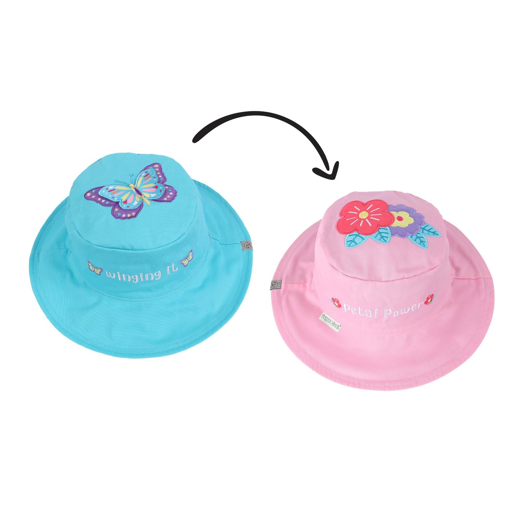 FlapJackKids > Summer Hats > Reversible Cotton Sun Hats – Kidcentral Supply