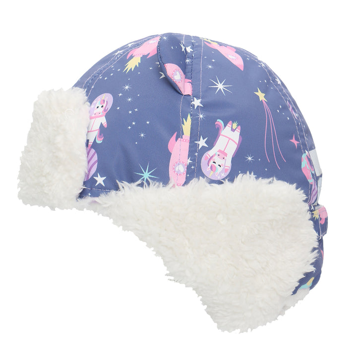 Water Repellent Trapper Hat Unicorn - Indigo