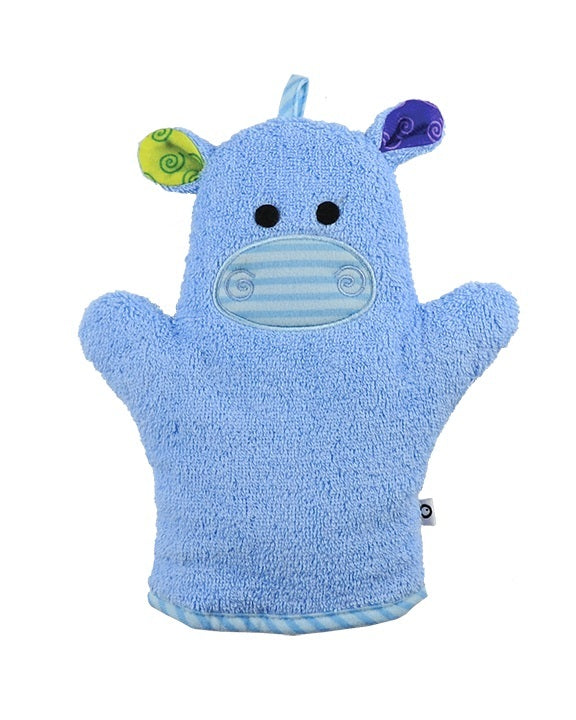 ZOOCCHINI - Baby Snow Terry Bath Mitt - Henry Hippo 0-18M Baby Snow Terry Bath Mitt - Henry the Hippo 0-18M 854892005380