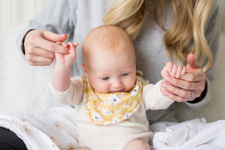 Bandana Bibs - 2 pack - Boho - Wildflowers + Dots