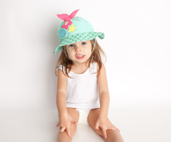 UPF50+ Baby Sun Hat - Mermaid