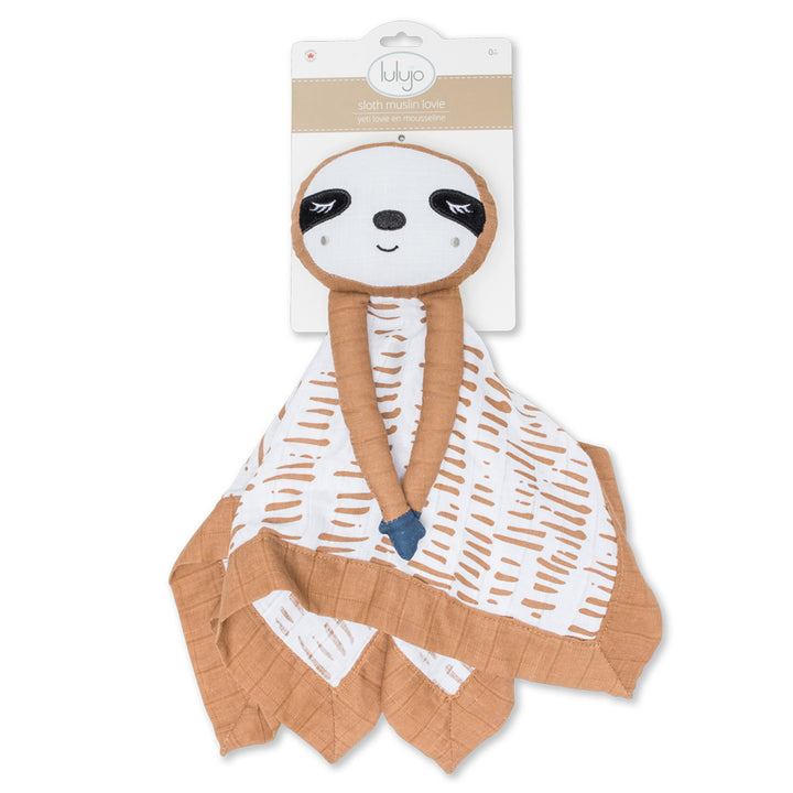 Cotton Muslin Lovey - Sloth