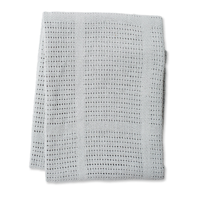 Lulujo - Cellular Blankets Cotton - Grey Cellular Blanket - Grey One Size 628233457530