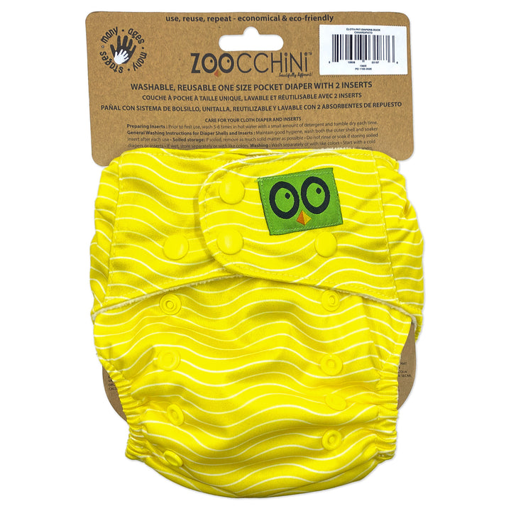 One Size Reusable Pocket Diaper with 2pk Insert - Duck