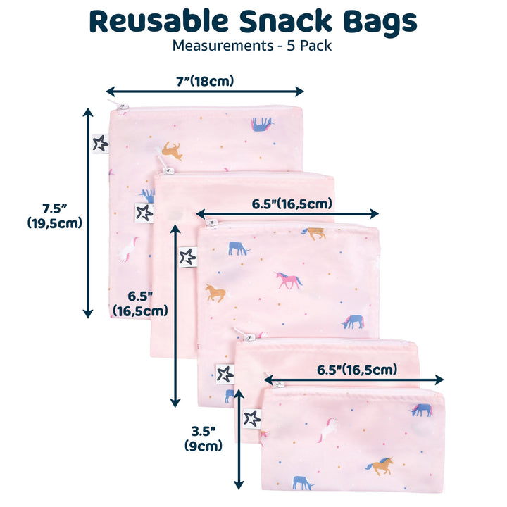 Reusable Snack Bags - 5pk