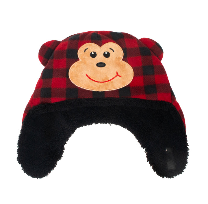 Reversible Sherpa Hat - Black Bear/Monkey