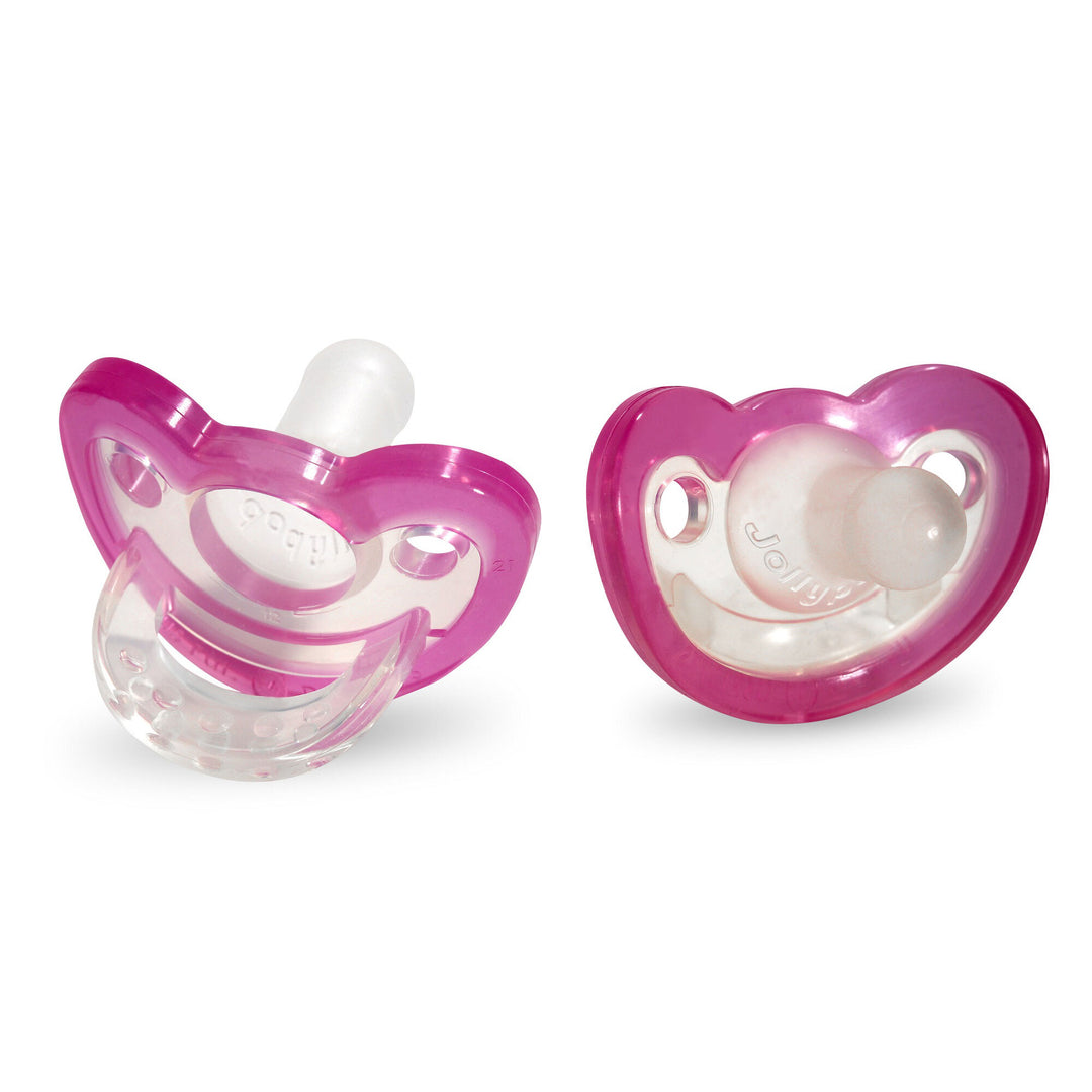 Razbaby - JollyPop Pacifier 2pk Pink 0-3m JollyPop Pacifier - 0-3M - Pink - 2 pack 857371001064