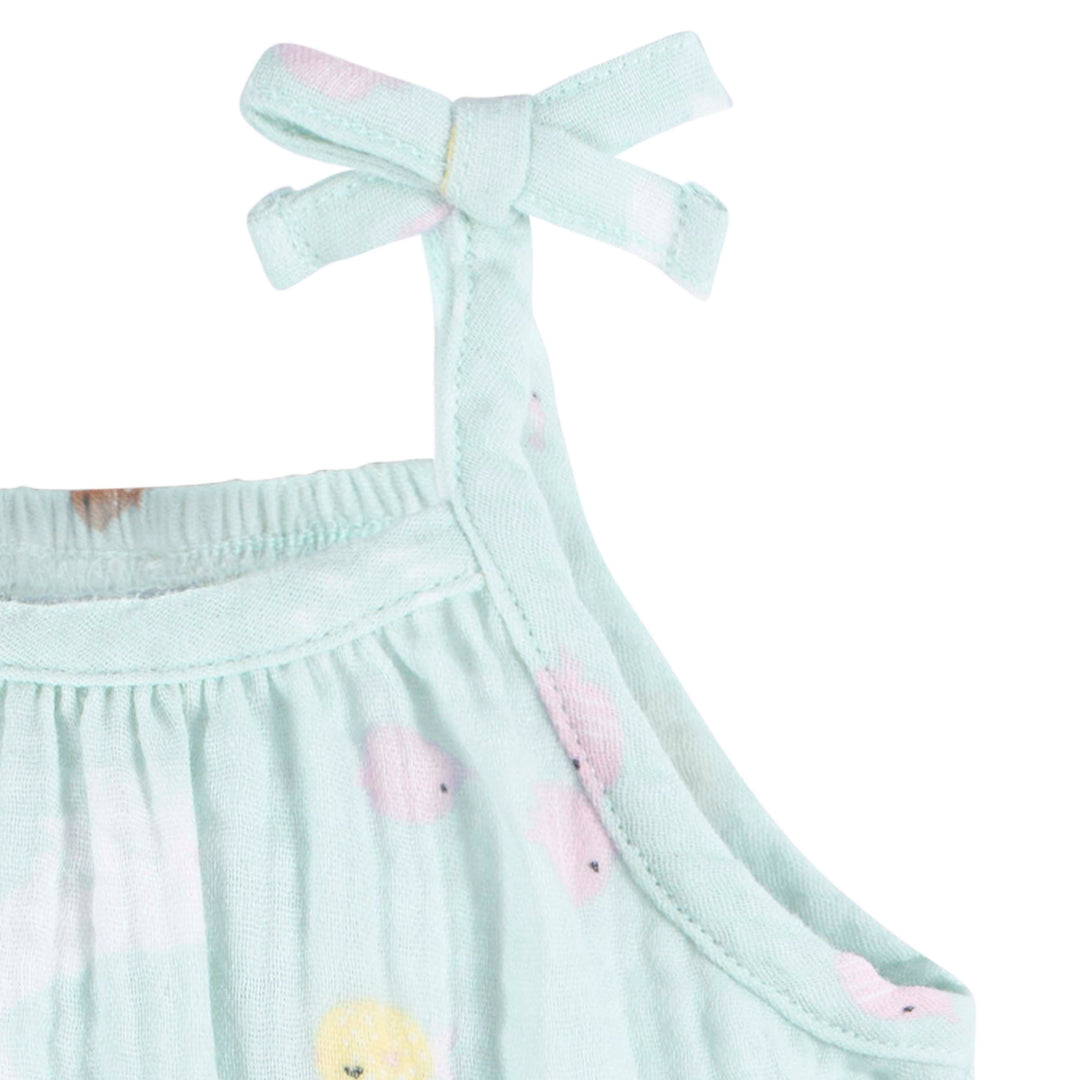 Romper with Bow Girl - Ocean