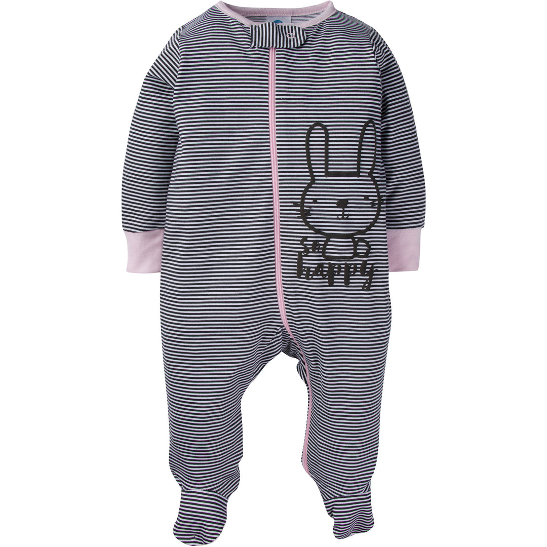 4-Pack Baby Girls Bunny Sleep N Play