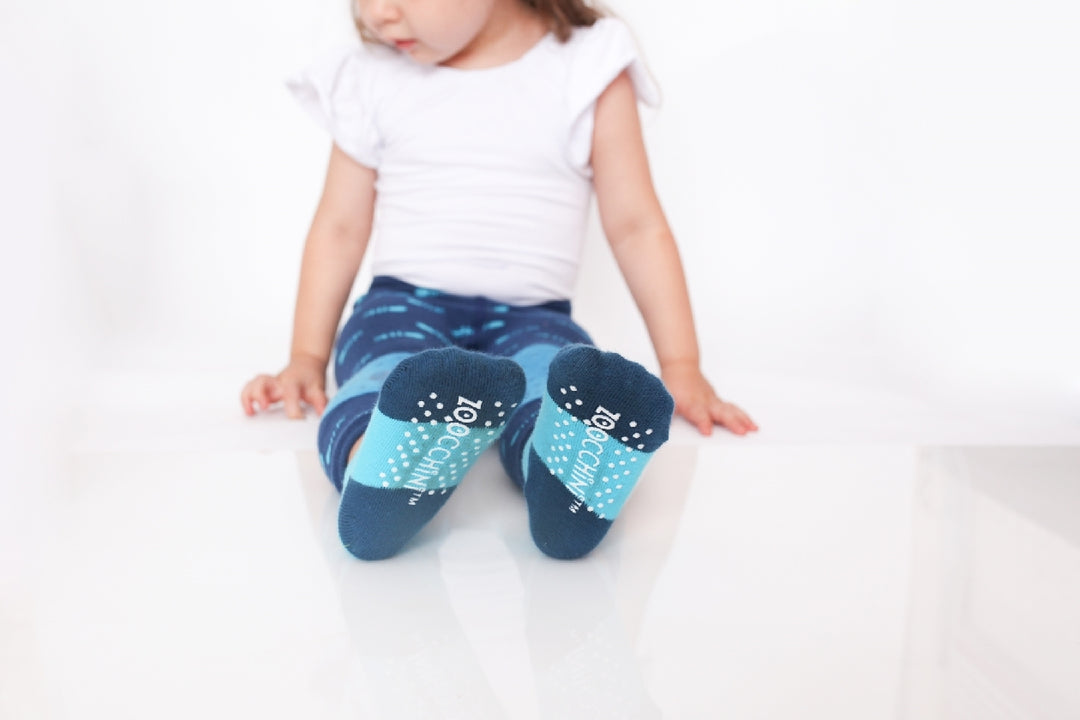 grip+easy™ Comfort Crawler Legging & Sock Set - Sherman Shark