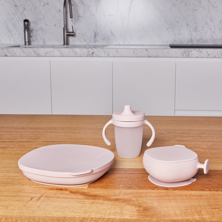 Silicone Plate + Lid - Blush