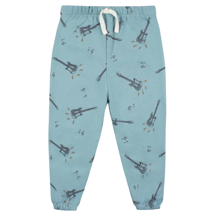 2 piece Top + Pant Set - Teal Guitars