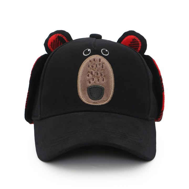 FlapJackKids - 3D Caps with Earflaps - Black Bear Lrg (4-6Y) 3D Caps with Earflaps - Black Bear 873874007297