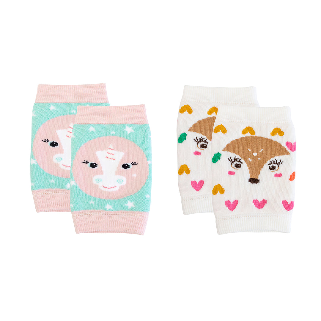 d - ZOOCCHINI - Crawler Knee Pad AllieAlicornFionaFawn - 2pk Crawler Knee Pad - Allie the Alicorn & Fiona the Fawn - 2pk 810608033283