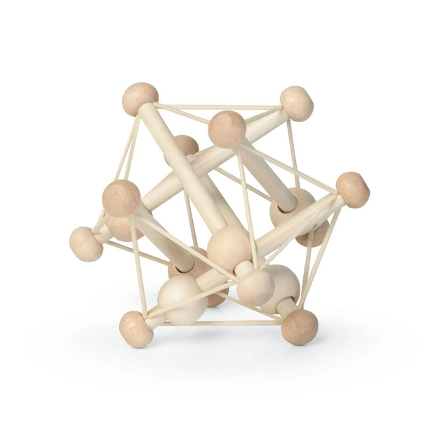 Skwish Rattle+Teether Activity Toy - Natural