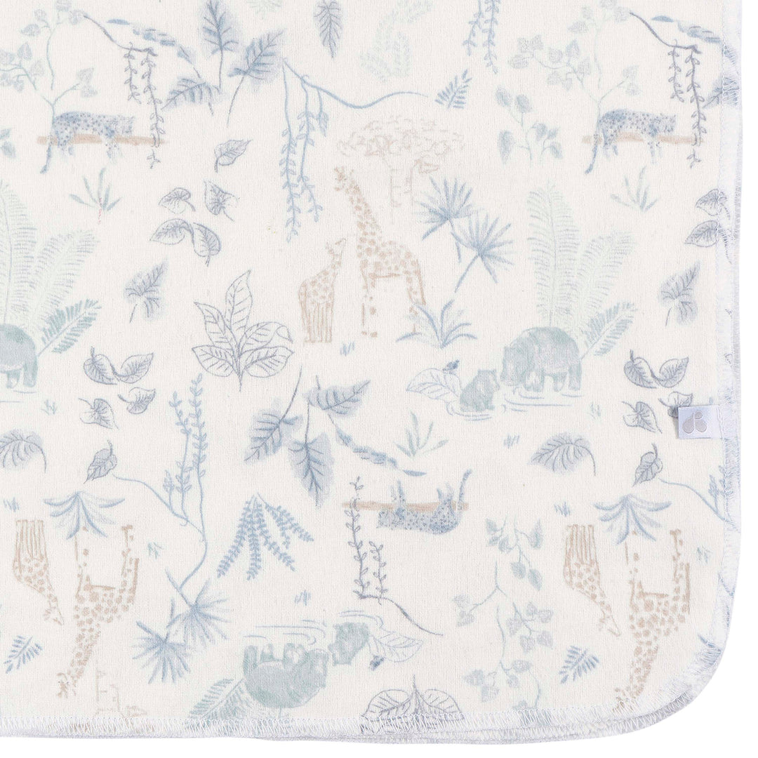 4-Pack Flannel Receiving Blankets - Ivory Jungle