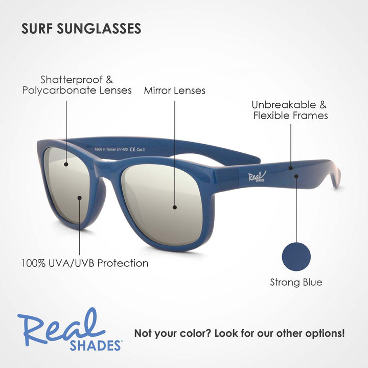 Surf Unbreakable UV  Iconic Sunglasses, Strong Blue