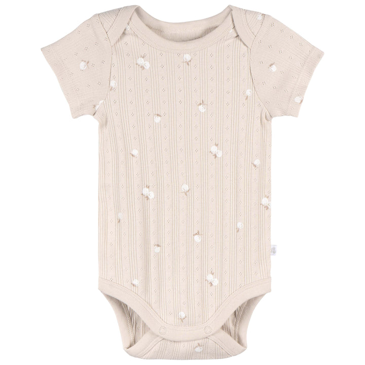 Just Born by Gerber Baby Neutral 3-Pack Kimono Bodysuits - TAN