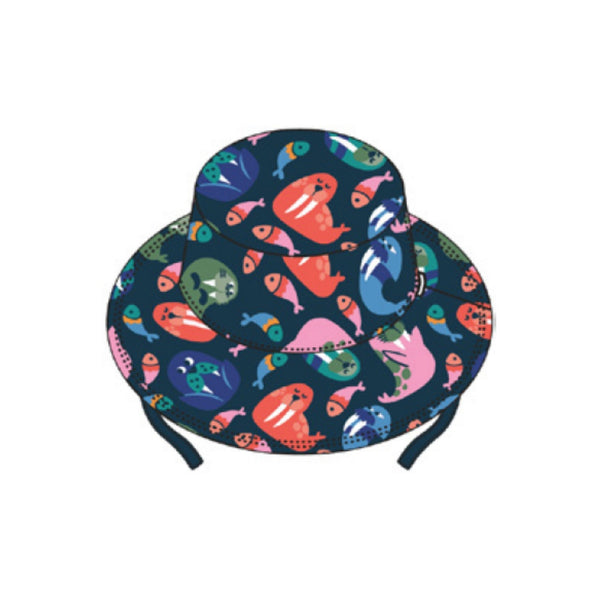 Printed Bucket Sun Hat - Wally the Walrus