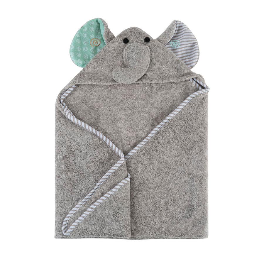 ZOOCCHINI - Baby Snow Terry Hooded Bath Towel Elephant 0-18M Baby Snow Terry Hooded Bath Towel - Elle Elephant 0-18M 855409006326
