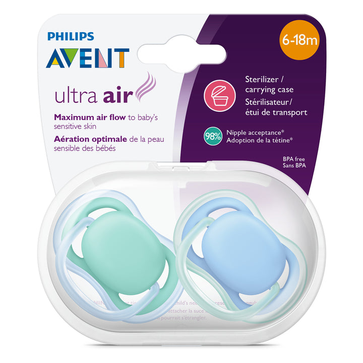 Ultra Air Pacifier 6-18M 2pk Mixed