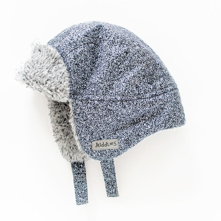 d - Juddlies - Baby Winter Hats - Salt + Pepper Grey - 0-6M Winter Hats - Salt + Pepper Grey 821436008879