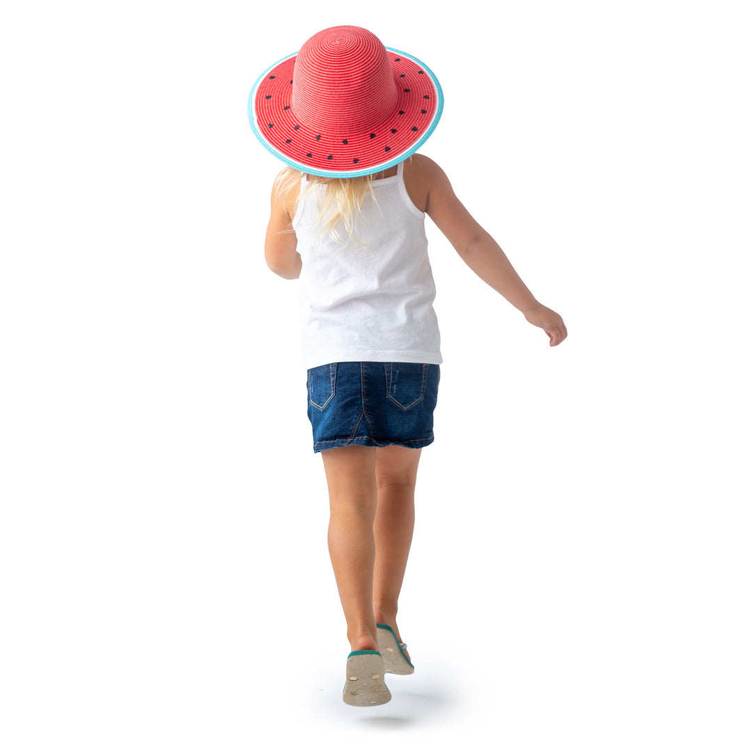 Kids UPF50+ Straw Hat - Watermelon