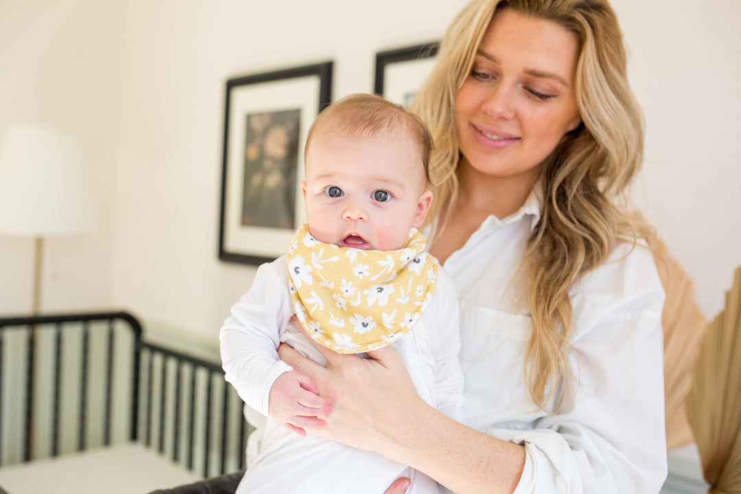 Bandana Bibs - 2 pack - Boho - Wildflowers + Dots