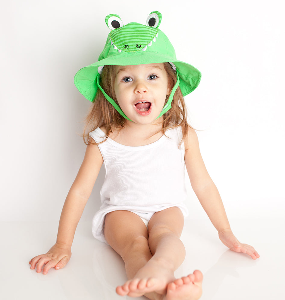 UPF50+ Baby Sun Hat - Alligator