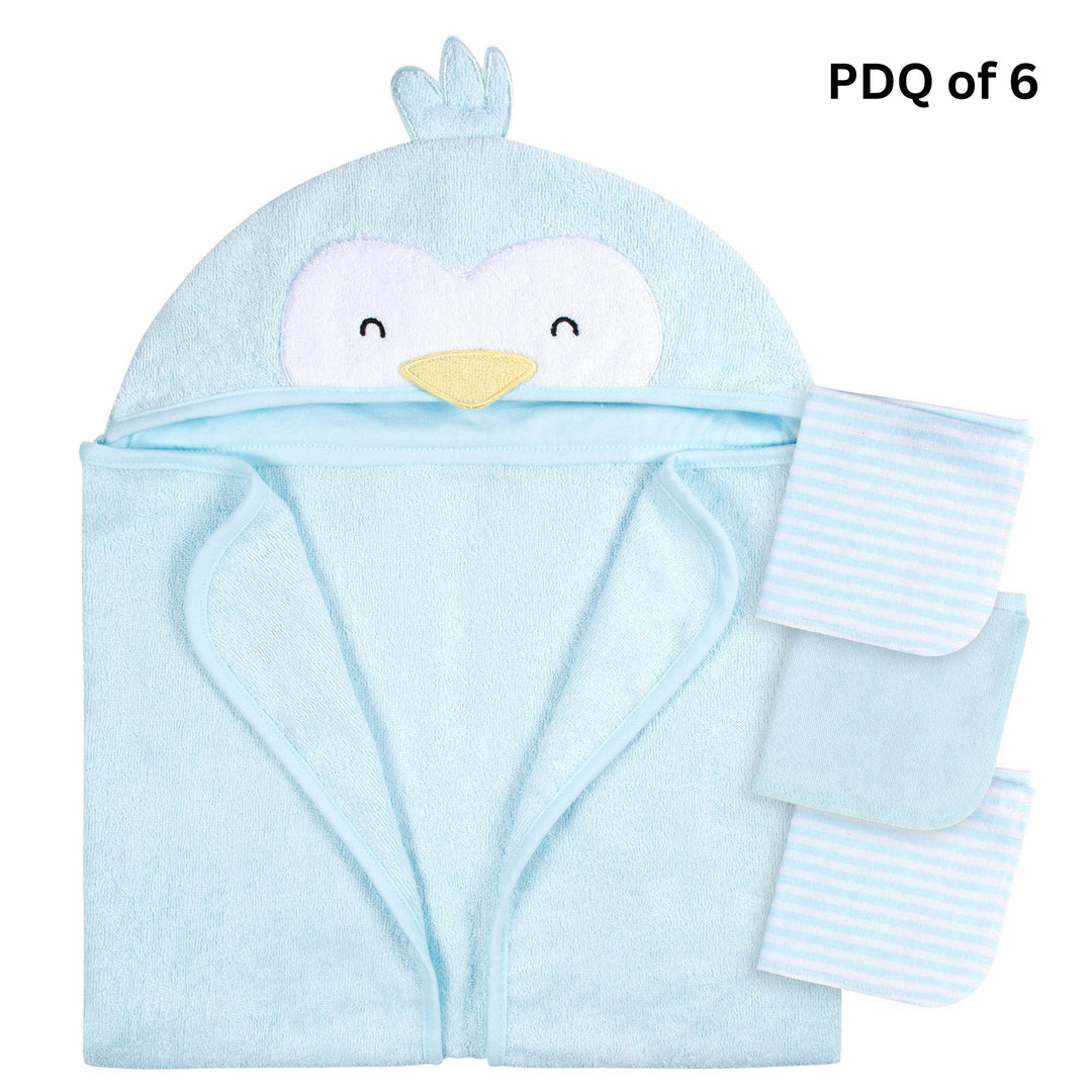 Gerber - OP2326ca - 4pc Bath Set - Blue Penguin - PDQ (x6) 4pc Bath Set - Blue Penguin - PDQ of 6 units 013618470585