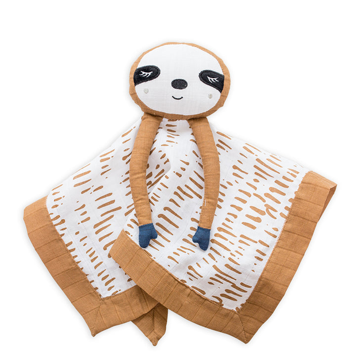 d - Lulujo - Lovey Muslin Cotton - Sloth Cotton Muslin Lovey - Sloth 628233459077