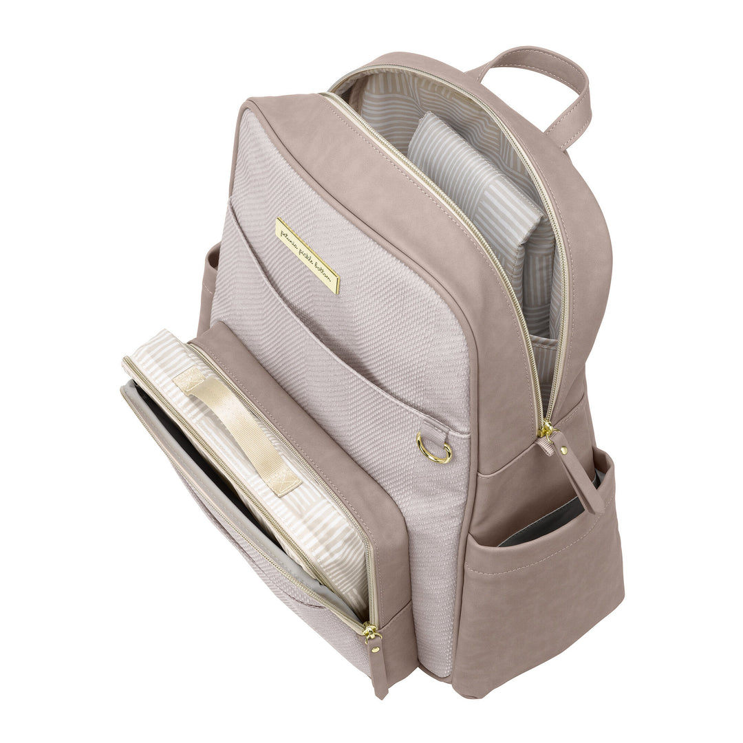 Sync Backpack Diaper Bag in Grey Matte Cable Stitch