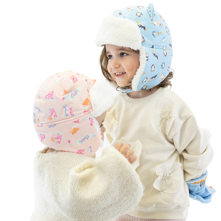 Water Repellent Trapper Hat - Ice Fishing Penguin