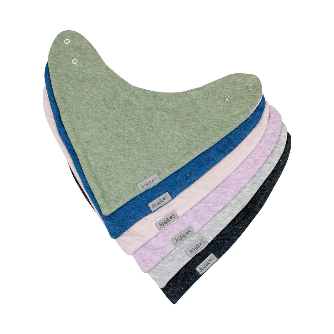 Breathe EZE 2 piece Bandana Bib - Light Grey & Rosewater Fleck