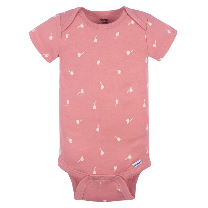 5-Piece Baby Girl Pink Onesies & Pants - Appley Sweet - 6-9M